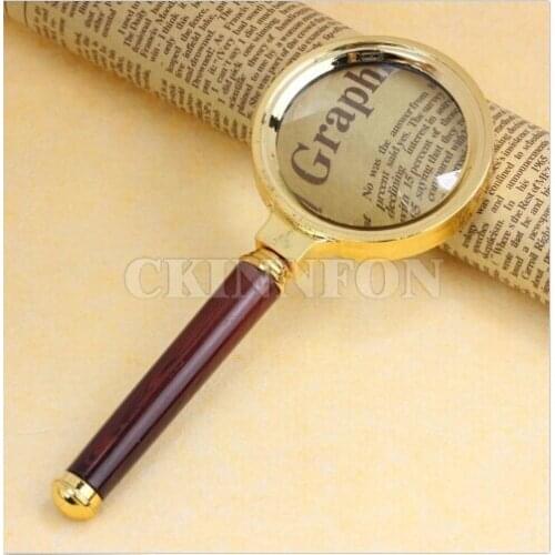 DHL 100PCS New 8X Handheld 60mm Reading Jewelry Magnifier Magnifying Loupe Glass Len