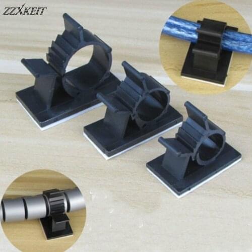 20pcs Self-adhesive Cable Clips Management Charging Power Cord Organizer Holder Line Fixed Clamps For Car PC Mouse TV