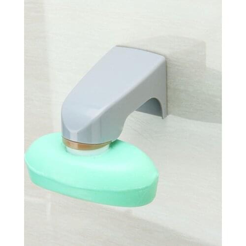 5 Colors Bathroom Accessories Magnetic Soap Dish with Sticker Soap Shelves Wall Mounted Soap Holder