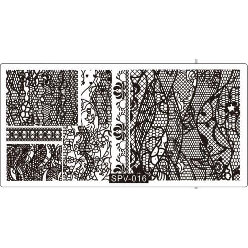 6*12 LACE Stamping Nail Art Manicure Tools-6*12 Nail Art Stamp Template Arabesque Lace Template Design Image Nail Stamping SPV16