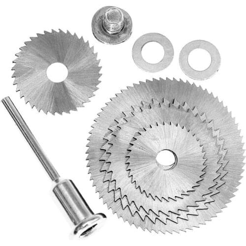 6 Pcs 22-44mm HSS Circular Saw Blade Cutting Discs Set with 2 gaskets for Drill