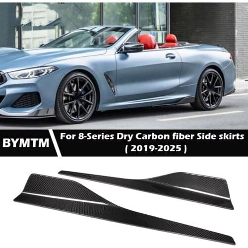 Dry Carbon fiber Side Skirts Splitters Extension Lips For 8 Series G14 G15 G16 M Sport M8