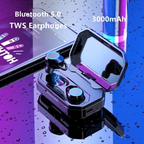 Dosmix TWS Bluetooth 5.0 Earphones IPX6 Waterproof Earbuds Touch Control Wireless Sports Headset With 3000mAh Charging Box