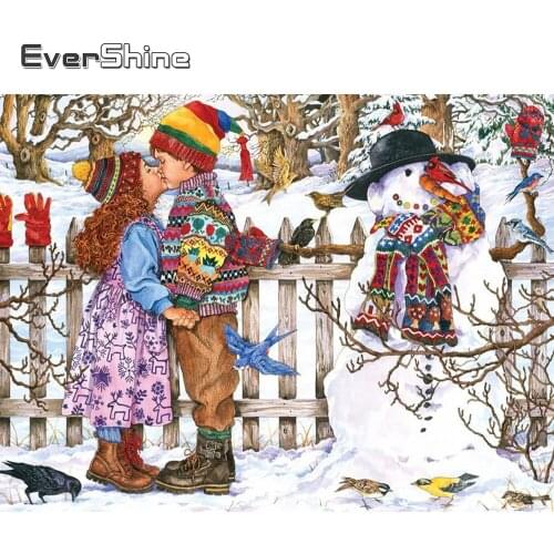Evershine 5D DIY Diamond Painting Kid New Arrival Diamond Embroidery Winter Landscape Cross Stitch Autumn Decorations