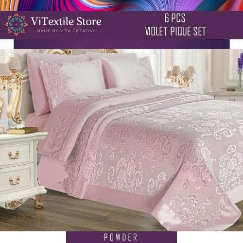 6 piece Cotton Pique Pack Violet Bedclothes Comforter Blanket Bedding Pillow 2021 Season Plaid Sofa Cloth Bed Plaid Bedspread on the bed Plaid Bedspreads for bed Bedspread Plaid on the sofa Sofa cover Bed covers