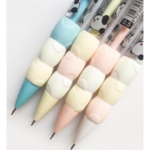 Kawaii Panda Creamy Press Automatic Mechanical Pencil Writing School Office Supply Student Stationery 0.5mm Cute Random Color