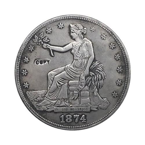 1874-CC Trade Dollar COIN COPY