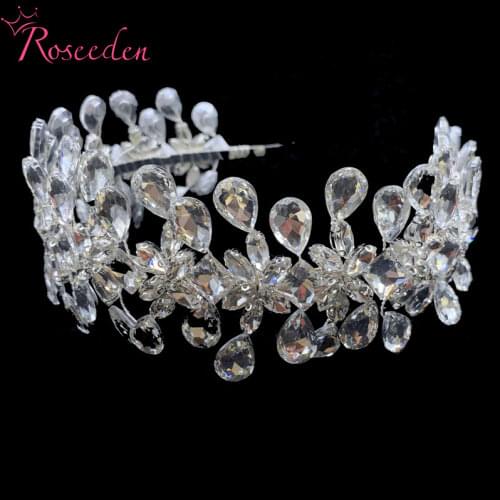 Rhinestone Bridal Crowns Handmade Quinceanera Tiara Wedding hair Accessories RE4133