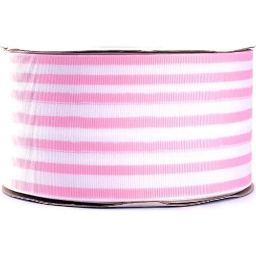 3'75mm 10yards different sizes stripe & flowers pattern printed grosgrain ribbon