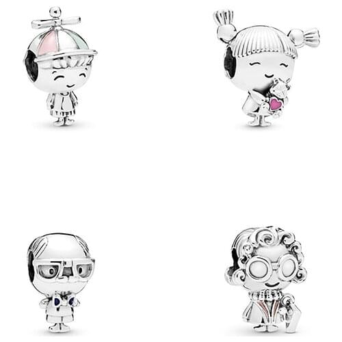 Fashion Personality New Propeller Hat Boy Girl With Nephew Grandparents Charm Beaded Original Female Jewelry Gift