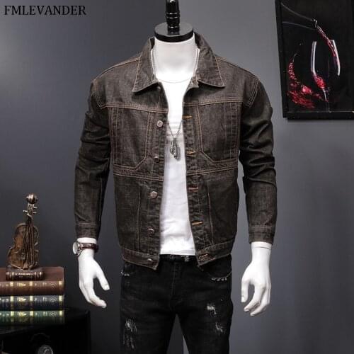 New Men Trend In 2019 Fashion Denim Jacket Plus Size 5XL Fashionable Jean Jackets Men