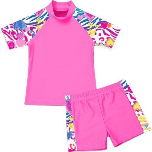 Girls Tankini Set Floral Printed Swimsuit Kids Fashion Swimwear Tops with Bottoms Summer Fashion Beach Bathing Suit for Children