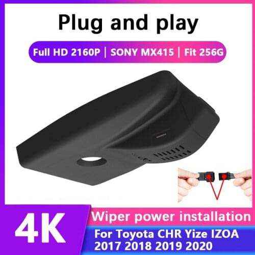 New ! Easy to install Car DVR wifi Video Recorder Dash Cam Camera For Toyota CHR Yize IZOA 2017 2018 2019 2020 4K full hd 2160P