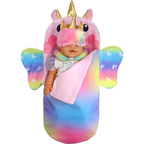 New Multicolor pony Sleeping Packet Suitable For Carrying 43cm Baby Doll 17 Inches Doll Accessories