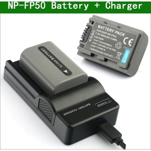 NP-FP50 NP FP50 NPFP50 Battery and USB Charger for Sony NP FP30 FP51 FP70 FP71 FP90 FP91 DCR DVD103 HC16 HC19 HC20 HC21 SR80