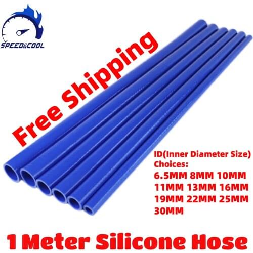 1 Meter Length Straight General Silicone Coolant Intercooler Pipe Tube Hose ID 6.5mm 8mm 10mm 11mm 13mm 16mm 19mm 22mm 25mm 30mm
