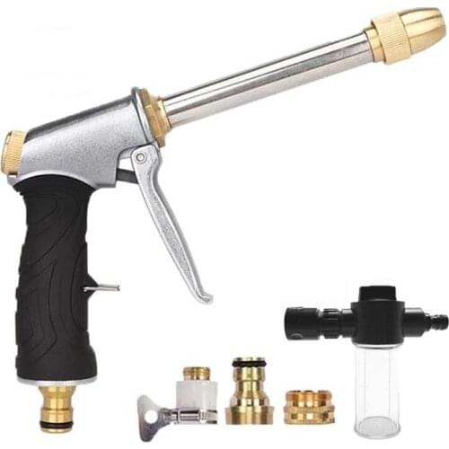Garden Water Spray Lawn Sprinkler Watering Water Gun Ajustable Hose Nozzles High Pressure Car Wash Power Washer Cleaning Tools