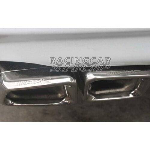 S63 S65 AMG STYLE Dual Exhaust Tips Pipes Fit For Mercedes Benz W212 E350 E500 E550 E63 W221 W166 W204 1PAIR M121W