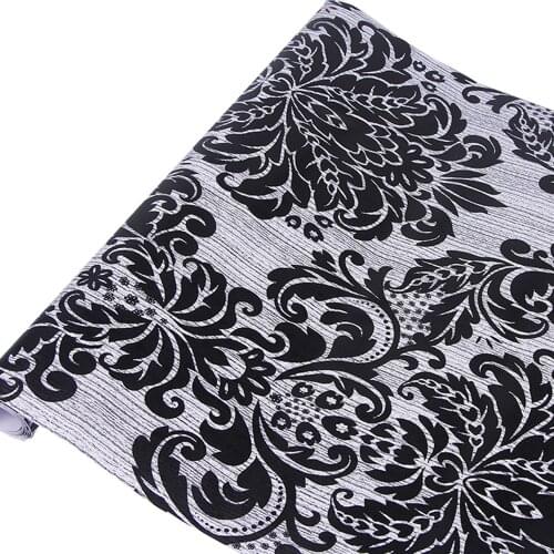 GLOW4U Self Adhesive Vinyl Damask Contact Paper Wallpaper for Walls Cabinets Dresser Table Furniture Sticker