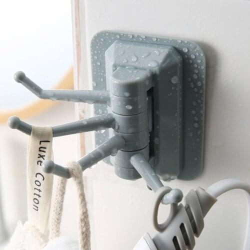 Storage Rack Strong Viscose Household Decoration Rotating Towel Rack Bathroom Kitchen Supplies Storage Seamless Without Nails