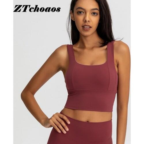 Yoga vest Yoga top sports bra womens sports underwear, shockproof running, gathering and shaping high strength fitness bra
