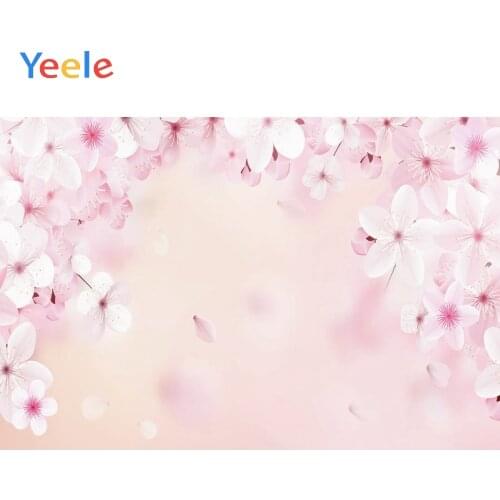 Spring Pink Flower Dreamy Baby Shower Birthday Backdrop Vinyl Photography Background For Photo Studio Shoot Wedding Photocall