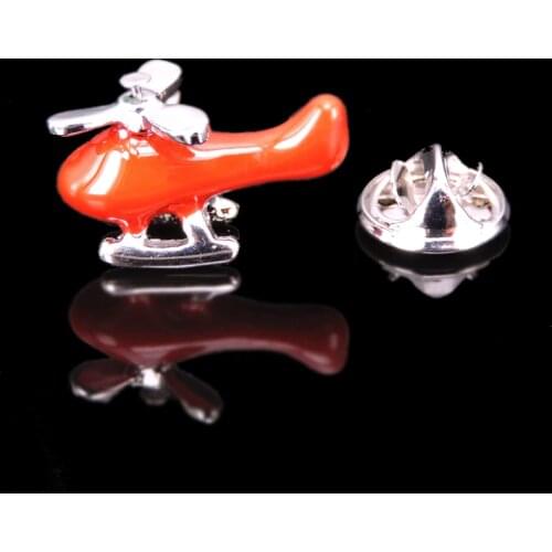 High quality red helicopter Brooch new fashion jewelry mens and womens wedding shirt clothing suit LAPEL BADGE PIN gift