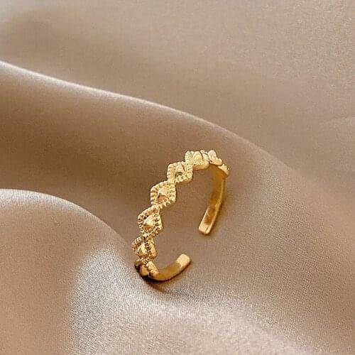 Punk Girl Ring 2021 Fashion New Ring Temperament Wild Net Red Personality Texture Plain Ring Open Ring Manufacturer Sales