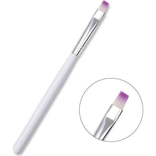 1 pcs White Rod Purple Head Nail Art Phototherapy Pen Single Pack Nail Art Gradient Pen Carving Pen Nail Tool