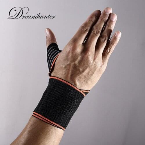1 pcs Adjustable strap wrist support Wound pressure Wrist Brace Fitness bandage gym gloves sweatband wrist munhequeira protector
