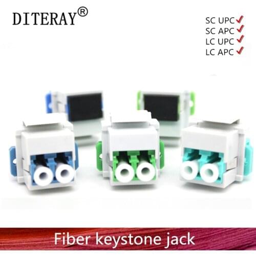 Fiber keystone jack Snap Fitting Duplex LC SC UPC APC Connector Fiber Optic Keystone Jack Adapter