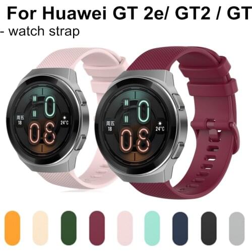 22mm Sport Watch Strap For Huawei Watch GT 2e / GT / GT2 46mm Smart Watch Bracelet Silicone Band For Polar Vantage M Wristband