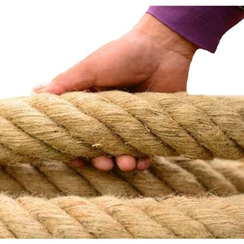 50/35/40/45mm diameter Custom fillis natural jute rope tied rope outdoor decorative fence rope