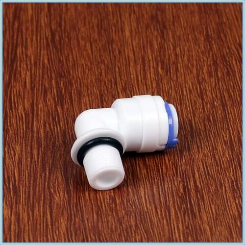 5pc 1/4" OD Pipe to 1/8"Male Elbow Quick Connector RO Water Purifier Reverse Osmosis Aquarium System Connector Fitting