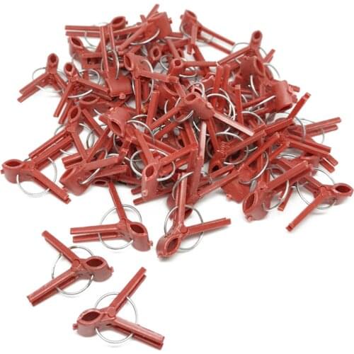 50pcs Plastic Plant Support Clips Clamps For Greenhouse Plants Hanging Vine Garden Vegetables Tomatoes Clips Garden Graft Clip
