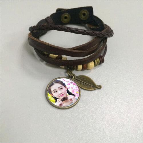Retro leaf bracelet for sublimation fashion bracelets thermal transfer printing bracelet diy jewelry print custom photo