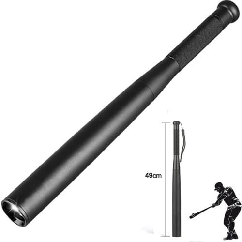 Baseball Bat LED Flashlight Waterproof Super Bright Baton Aluminium Alloy Torch For Emergency And Self Defense