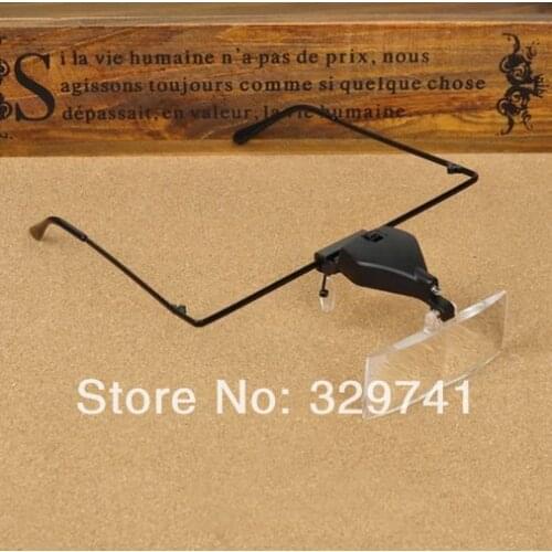 Hands Free LED Illuminated Glasses Magnifying Glass Lash Extension Surgical Cosmetic Loupes with LED Light Eyeglasses Magnifier