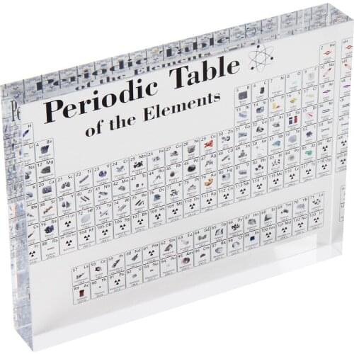 Chemical Element Periodic Table Acrylic Element Cycle Print Edition Crystal Multi-Size Desktop Learning Decoration Decoration