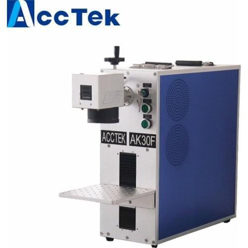 Good quality 30W fiber laser marking machine with accessory rotary table for pen engraving machinery
