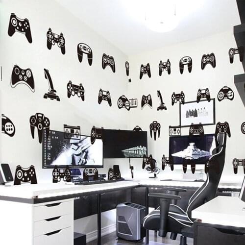 Gaming Zone Game Controller Wall Sticker Playroom Kids Room Video Game Gamepad Xbox Ps Wall Decal Bedroom Vinyl Decor