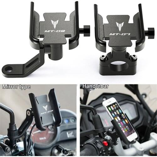 Motorcycle CNC Handlebar Mobile Phone GPS Bracket For YAMAHA MT03 MT07 MT09 MT 03 07 09 FZ6 XJ6 XJR400 XJR1200 Stand Rotatable