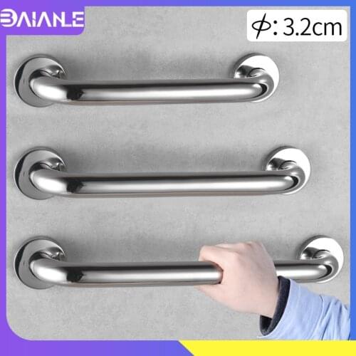 Barrier Free Handrail Stainless Steel Bathroom Grab Bars for Elderly Disabled Shower Bathtub Safety Handle Wall Mount Towel Rack