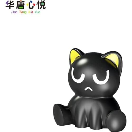 Compatible Locking Animals Black Cat Toys For Children Kitten Interesting handmade DIY Bricks Gifts Compatible Building Blocks