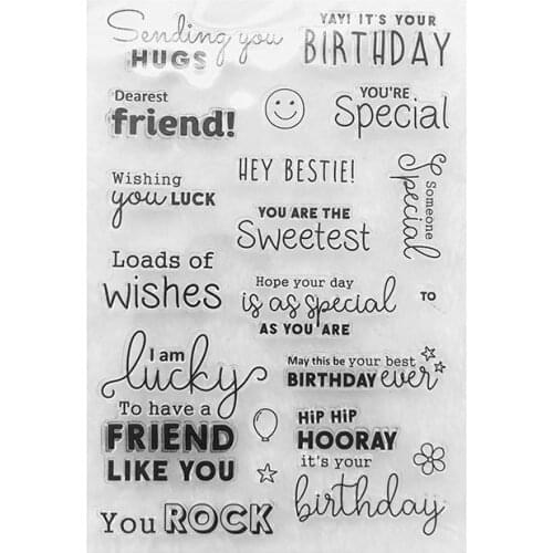 SS Creativity Friend Xmas Words Bottles Handmade Clear Stamps for Scrapbooking Seals Transparent Silicone Cardmaking Decoration