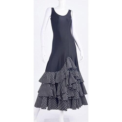 Girls spanish dress costume kids spanish flamenco dress women ballroom dress waltz dance costumes foxtrot dance wear women dot