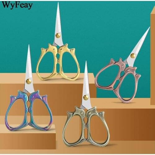 Stainless Steel Vintage Scissors Floral Needlework Sewing Embroidery Scissors Cutter Retro Zakka Tailor Scissors Fabric Crafts