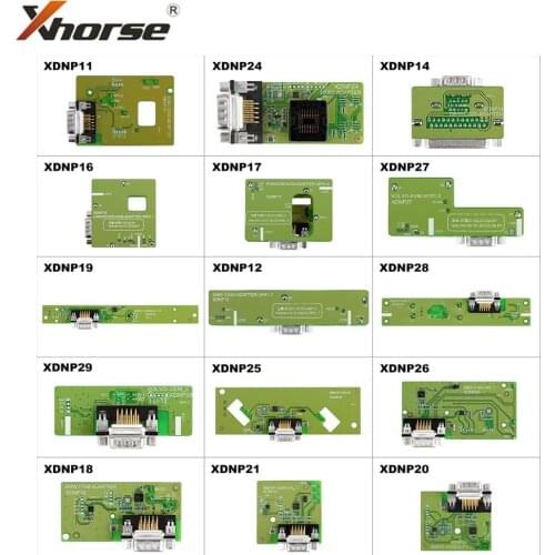 Xhorse XDNPP0CH Solder-Free Adapters and Cables Full Set 16pcs Work with MINI PROG and KEY TOOL PLUS