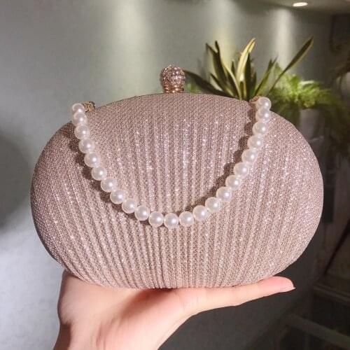 XIYUAN Womens Handbag Designer Beaded Bridal Diamond Clutch Purse Chain Evening Bag Hot Style chain Shoulder bags Messenger Bag