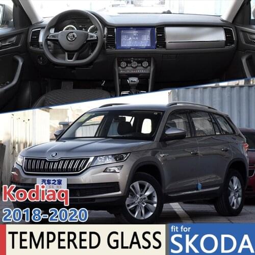 For Skoda Kodiaq Karoq 2018 2019 9 8 Inch Tempered Glass Screen Protector Car GPS Navigation Screen Protective Perfect Fit Film